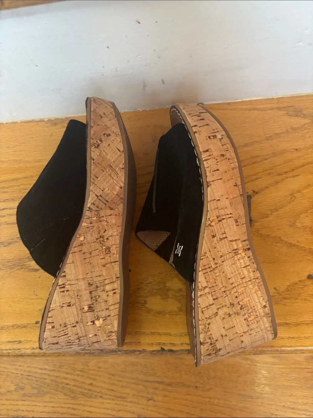 Black Suede Slide Sandals for Women